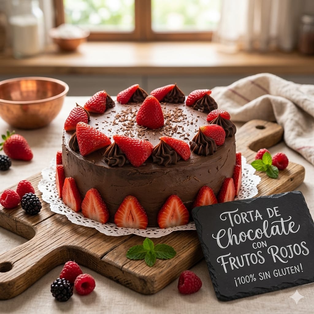 Torta de chocolate mousse y crema Bariloche Sin Gluten